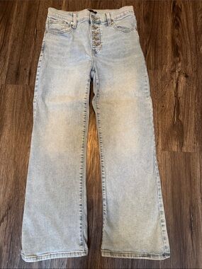 Banana Republic Light Wash High-Rise Button-Fly Cropped Jeans